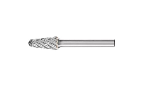 PFERD 25158 Carbide Bur | SCTI SL-3 | 14 Degree Taper Shape L with Radius End | 1/4" Shank | STEEL Cut PFERD 25158 Carbide Bur | SCTI SL-3 | 14 Degree Taper Shape L with Radius End | 1/4" Shank | STEEL Cut