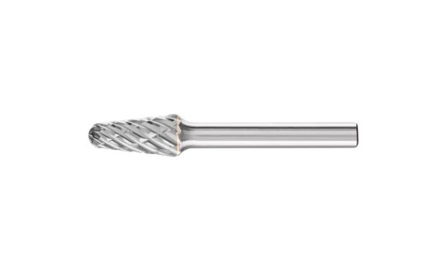 PFERD 25158 Carbide Bur | SCTI SL-3 | 14 Degree Taper Shape L with Radius End | 1/4" Shank | STEEL Cut