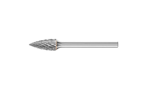 PFERD 23381 Carbide Bur | 1/4" Diameter | SCTI SG-51 | Tree Shape G with Pointed End | Single Cut