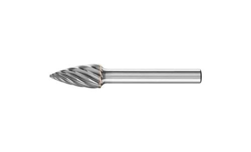 PFERD 24807 Carbide Bur | 3/8" Diameter | SCTI SG-3 | Tree Shape G with Pointed End | INOX Cut