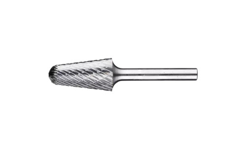 PFERD 28013 Carbide Bur | 5/8" Diameter | SCTI SL-6 | 14 Degree Taper Shape L with Radius End | OMNI Cut