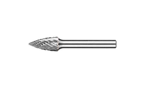 PFERD 28031 Carbide Bur | 3/8" Diameter | SCTI SG-3L6 | Tree Shape G with Pointed End | OMNI Cut