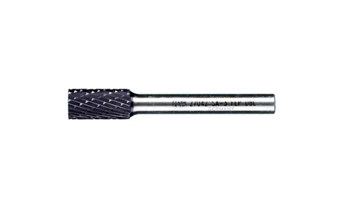 PFERD 27042 Carbide Bur | 3/8" Diameter | SCTI SA-3 | Cylindrical Shape A with Plain End (Uncut) | Double HC-FEP Cut