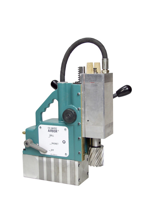 CS Unitec AB-4300-2R Portable Pneumatic Magnetic Drill | 1.6 HP | 400 RPM | 2-1/16" Diameter Cutter Capacity