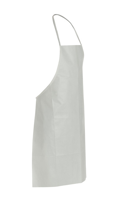 DuPont TY273BWH Tyvek 400 Bib Apron | Neck Loop and Waist Ties | Bound Seams | White | One Size | Box of 100
