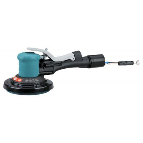 Dynabrade 58611 Dual-Grip Random Orbital Sander | 0.4 HP | 6" Pad | 3/16" Orbit | 12,000 RPM | Raptor-Vacuum