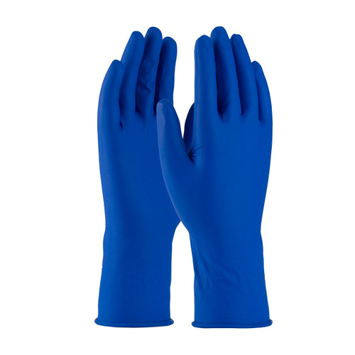 PIP 2550/XL Exam Grade Disposable Latex Gloves | Powder Free | Fully Textured Grip | Blue | X-Large Size | Box of 50