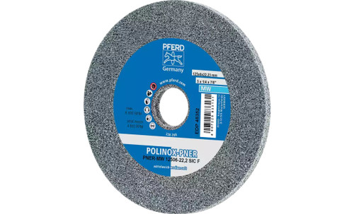 Pferd 48352 5" x 1/4" Non Woven Polinox Unitized Wheel | 6,100 Max. RPM | Silicon Carbide Fine Grit | Medium Soft | 3SF