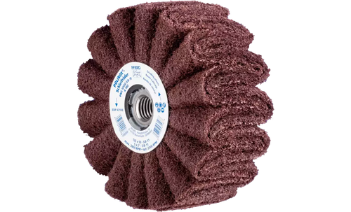 Product - Pferd 43108 5" x 2" Polinox Unmounted Flap Wheel Finishing Drum | 4,900 Max. RPM | 5/8-11" Thread | Aluminum Oxide 180 Grit | PNG Type