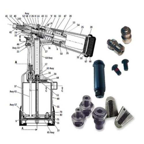 Marson Tool Part M71345402 Head Nosepiece | 1/2-13 Thread Size | Plastic | For 160-SP Rivet Nut Tool