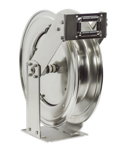 Coxreels SHL-N-550-SS Stainless Steel Spring Rewind Hose Reel | SH-SS Series | 3/4" Hose Diameter | 50' Hose Length | 300 Max PSI Coxreels SHL-N-550-SS Stainless Steel Spring Rewind Hose Reel | SH-SS Series | 3/4" Hose Diameter | 50' Hose Length | 300 Max PSI