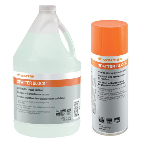 Walter Surface Technologies 53F002 SPATTER BLOCK General Purpose Anti-Spatter Emulsion Solution | Aerosol | 13.55 Ounce Capacity Volume | Box of 12