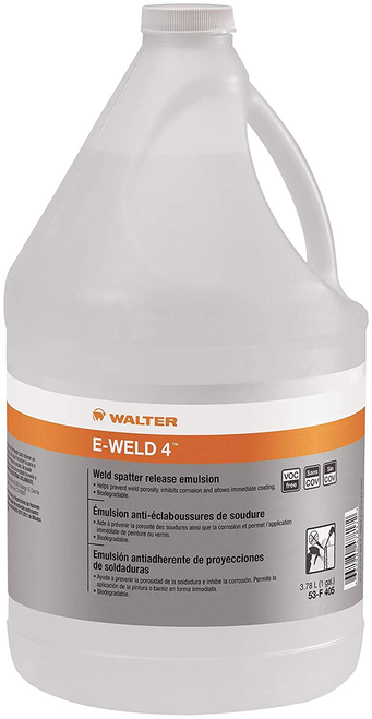 Walter Surface Technologies 53F405 E-WELD 4 Premium Anti-Spatter Emulsion Solution | Liquid | 1 Gallon Capacity Volume Walter Surface Technologies 53F405 E-WELD 4 Premium Anti-Spatter Emulsion Solution | Liquid | 1 Gallon Capacity Volume