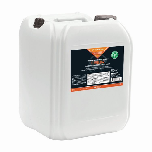 Walter Surface Technologies 53F407 E-WELD 4 Premium Anti-Spatter Emulsion Solution | Liquid | 5.2 Gallon Capacity Volume Walter Surface Technologies 53F407 E-WELD 4 Premium Anti-Spatter Emulsion Solution | Liquid | 5.2 Gallon Capacity Volume