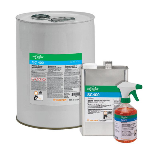 Walter Surface Technologies 53G517 SC 400 Heavy-Duty Natural Cleaner and Degreaser | Liquid | 5.2 Gallon Capacity Volume Walter Surface Technologies 53G517 SC 400 Heavy-Duty Natural Cleaner and Degreaser | Liquid | 5.2 Gallon Capacity Volume