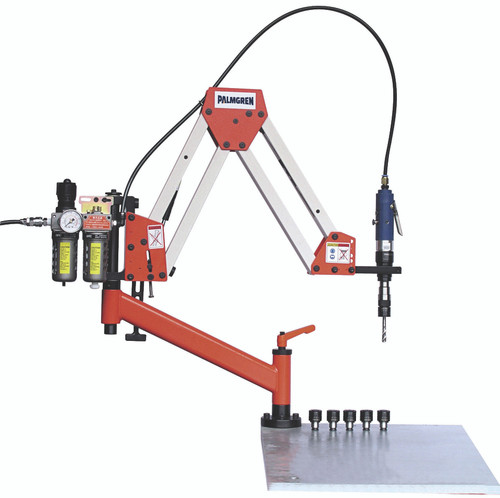 Palmgren 9680410 58" Reach Production Tap Pneumatic Tapping Arm | 9/16" Max. Tap Capacity Aluminium | 400 RPM | 1/2" Max. Tap Capacity Mild Steel Palmgren 9680410 58" Reach Production Tap Pneumatic Tapping Arm | 9/16" Max. Tap Capacity Aluminium | 400 RPM | 1/2" Max. Tap Capacity Mild Steel