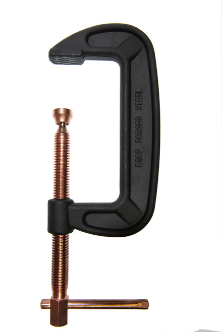 Palmgren 9629111 Heavy Duty C-Clamp With Copper Spindle | 12" Max Open Capacity | 1-1/8" Spindle Diameter | 5" Throat Capacity