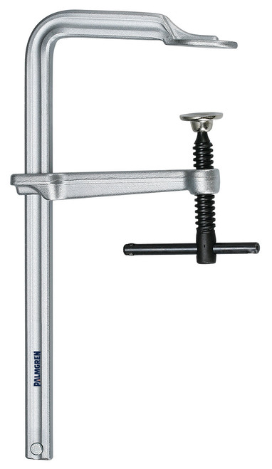 Palmgren 9629316 Regular Duty L-Clamp With Black Oxide Spindle | 16" Max Open Capacity | 3/4" Spindle Diameter | 3-15/16" Throat Capacity