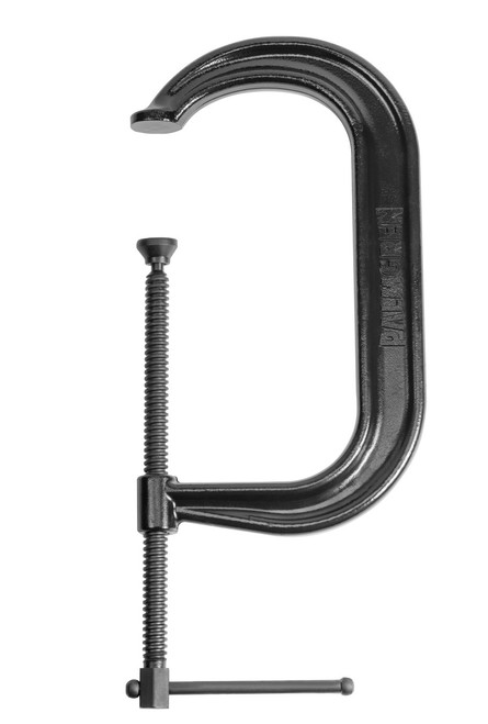 Palmgren 9629515 Drop Forged Deep Throat C-Clamp With Black Oxide Spindle | 10" Max Open Capacity | 0.670" Spindle Diameter | 6" Throat Capacity