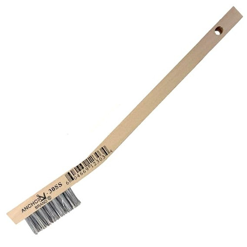 Anchor 102-15SS 3x7 SS Utility Scratch Brush | Stainless Steel | Wood Handle | 1.5" Bristles Anchor 102-15SS 3x7 SS Utility Scratch Brush | Stainless Steel | Wood Handle | 1.5" Bristles