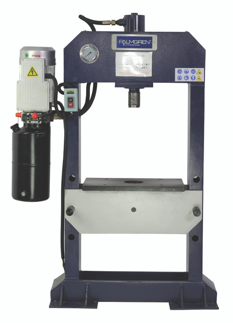 Palmgren 9661612 10 Ton Electric Pump Floor Hydraulic Press | 19" x 12" Throat Capacity | 19.5" x 19.5" Max. Work Diameter