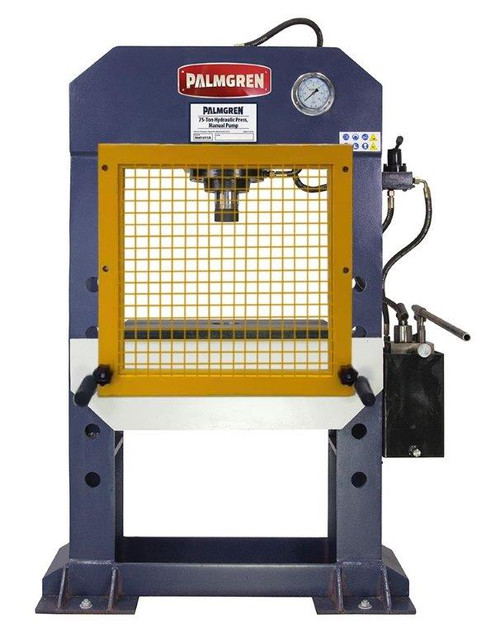 Palmgren 9661615 75 Ton Manual Pump Floor Hydraulic Press | 23.6" x 15.75" Throat Capacity | 23" x 25.5" Max. Work Diameter