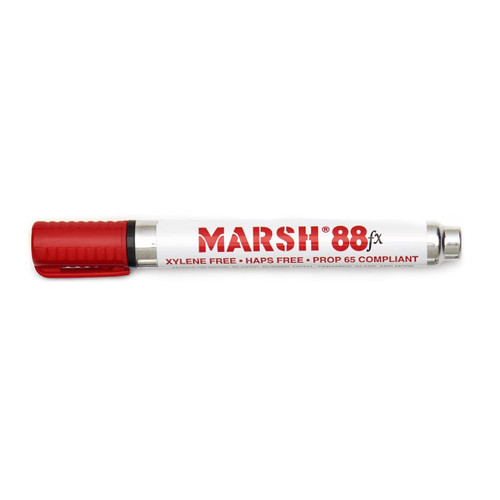 Marsh M88FX-RP Pigmented Type Paint Marker | Alcohol | Red | Sold By Pack of 12 Marsh M88FX-RP Pigmented Type Paint Marker | Alcohol | Red | Sold By Pack of 12