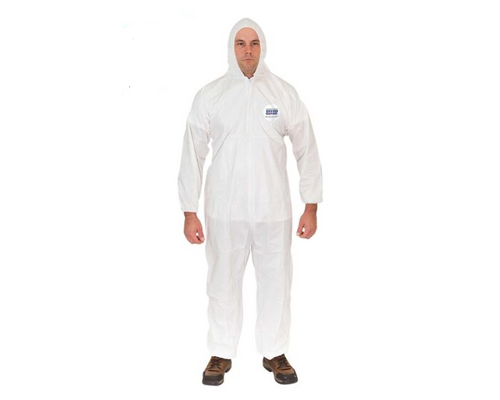 International Enviroguard 8015-2XL Hooded Disposable Coverall | Elastic Wrist | White | Size 2XL | Sold by Box of 25