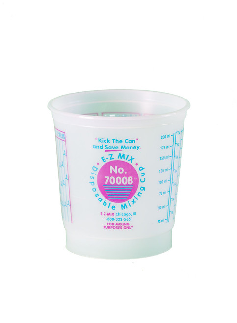 E-Z Mix EMX-70008 1/2 Pint Plastic Disposable Mixing Cup | 8 Ounce | Sold By Box of 100