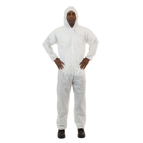 Enviroguard 2225-3XL Hooded Coverall | Microporous Film | Bound Seams | Storm Flap | White | 3X-Large Enviroguard 2225-3XL Hooded Coverall | Microporous Film | Bound Seams | Storm Flap | White | 3X-Large