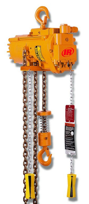 Ingersoll Rand ML1000K-2C10-C6 MLK Series Air Chain Hoist | 1 Ton Capacity | 10 ft Lift | 6 Drop | Steel Snap Hook | Pendent Control