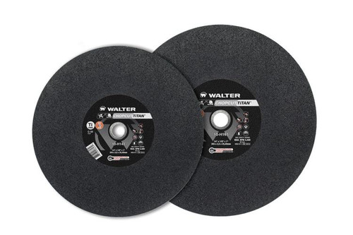 Walter Surface Technologies 10H163 CHOPCUT TiTAN Cut-Off Wheel | Type 1 | 16" Diameter | 9/64" Thickness | 1" Arbor Hole | C-30 Grade | Sold by Box of 10