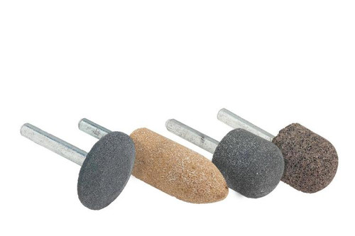 Walter Surface Technologies 12D843 Inox Mounted Point | W-236 Shape | 1-1/2" Diameter | Aluminum Oxide 36 Grit | 1/4" Shank | Sold by Box of 10