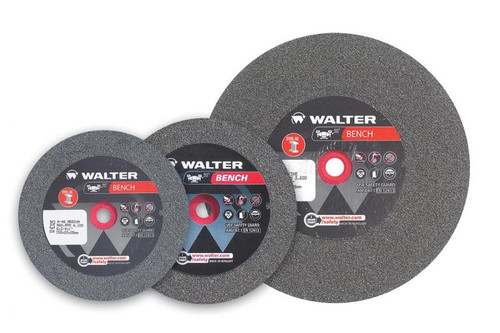 Walter Surface Technologies 12E329 Type 1 Bench Grinding Wheel | 1" Arbor Hole | 6" Diameter | Aluminum Oxide 80 Fine Grit | 3/4" Thickness