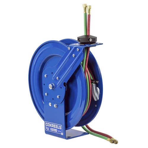 Coxreels P-WL-135 Dual Hose Spring Rewind Hose Reel | P-W Series | 1/4" Hose Diameter | 35' Hose Length | 200 Max PSI | Less Hose