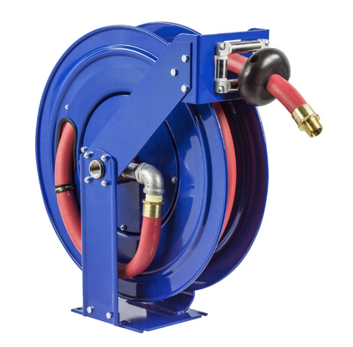 Coxreels TSHL-N-575-BXN Supreme Duty Spring Rewind Hose Reel | T-Fuel Series | 3/4" Hose Diameter | 75' Hose Length | 300 Max PSI | Less Hose