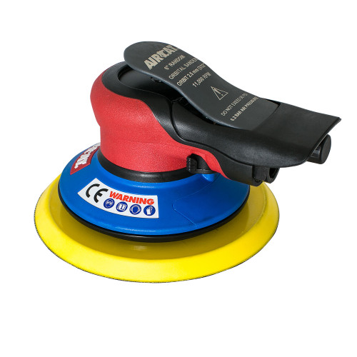 Aircat Pneumatic Tools 6700-6-332 Non Vac Orbital Palm Sander | 6" Pad Size | 11000 RPM | 3/32" Orbit | Hook & Loop