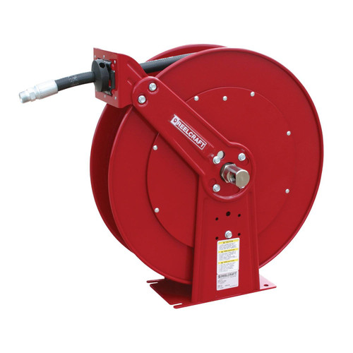 Reelcraft 81100 OHP Heavy Duty Dual Pedestal Hose Reel | 3/8 in. Hose Diameter | 100 Ft. Hose Length | 4,800 Max PSI