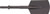 Ingersoll Rand 50189570 5 - 1/2" Clay Spade | 16" Under Collar Length | 1 - 1/4" x 6" Hex Shank