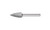 PFERD 24812 Carbide Bur | SCTI SG-5 | Tree Shape G with Pointed End | 1/4" Shank | Double Cut