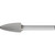 PFERD 24721 Carbide Bur | SCTI SF-5 | Tree Shape F with Radius End | 1/4" Shank | Single Cut