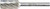 PFERD 24105 Carbide Bur | SCTI SA-5 | Cylindrical Shape A with Plain End (Uncut) | 1/4" Shank | Aluminum Cut