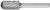 PFERD 22216 Carbide Bur | SCTI SC-5 | Cylindrical Shape C with radius End | 1/4" Shank | TOUGH Cut