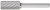 PFERD 22156 Carbide Bur | SCTI SA-5 | Cylindrical Shape A with Plain End (Uncut) | 1/4" Shank | TOUGH Cut