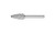 PFERD 24728 Carbide Bur | SCTI SF-5 | Tree Shape F with Radius End | 1/4" Shank | STEEL Cut