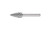 PFERD 24818 Carbide Bur | SCTI SG-5 | Tree Shape G with Pointed End | 1/4" Shank | STEEL Cut