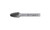 PFERD 24732 Carbide Bur | 1/2" Diameter | SCTI SF-13 | Tree Shape F with Radius End | Double Cut