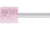 Pferd 30036 A39 Vitrified Mounted Point | 1/4" Shank | Ceramic Oxide 60 Grit | Tough | 3/4" Point Diameter | Box of 10