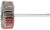 Pferd 45017 1-3/16" x 3/8" Mounted Flap Wheel | 1/8" Shank | 25,400 Max. RPM | Aluminum Oxide 240 Grit | Box of 10