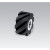 Dynabrade 15349 Contact Wheel Assembly | 2" Dia. x 1" W x 5/8" I.D. | Flat | 90 Duro Rubber